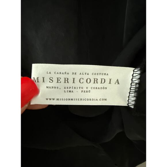 Misericordia Short Sleeve Button Front Cropped Top Black Size Small - Picture 8 of 9